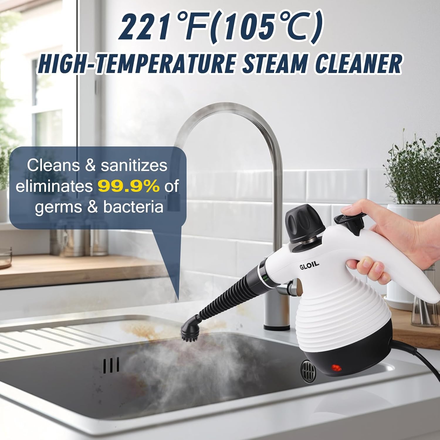 GLOIL™ Multipurpose Portable Handheld Steam Cleaner