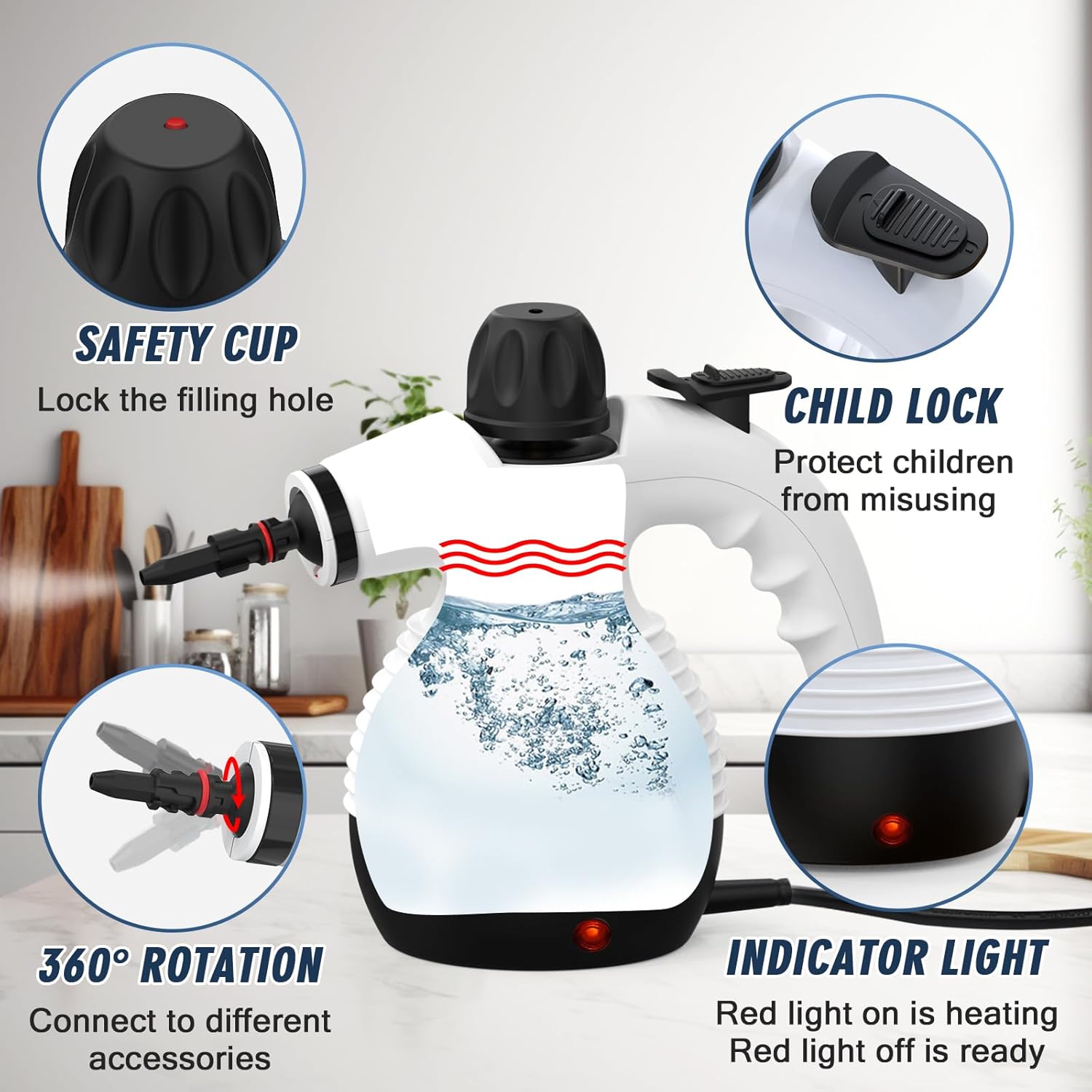 GLOIL™ Multipurpose Portable Handheld Steam Cleaner